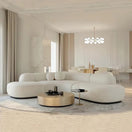 Switch Curved White Fabric Sofa Set 2 image